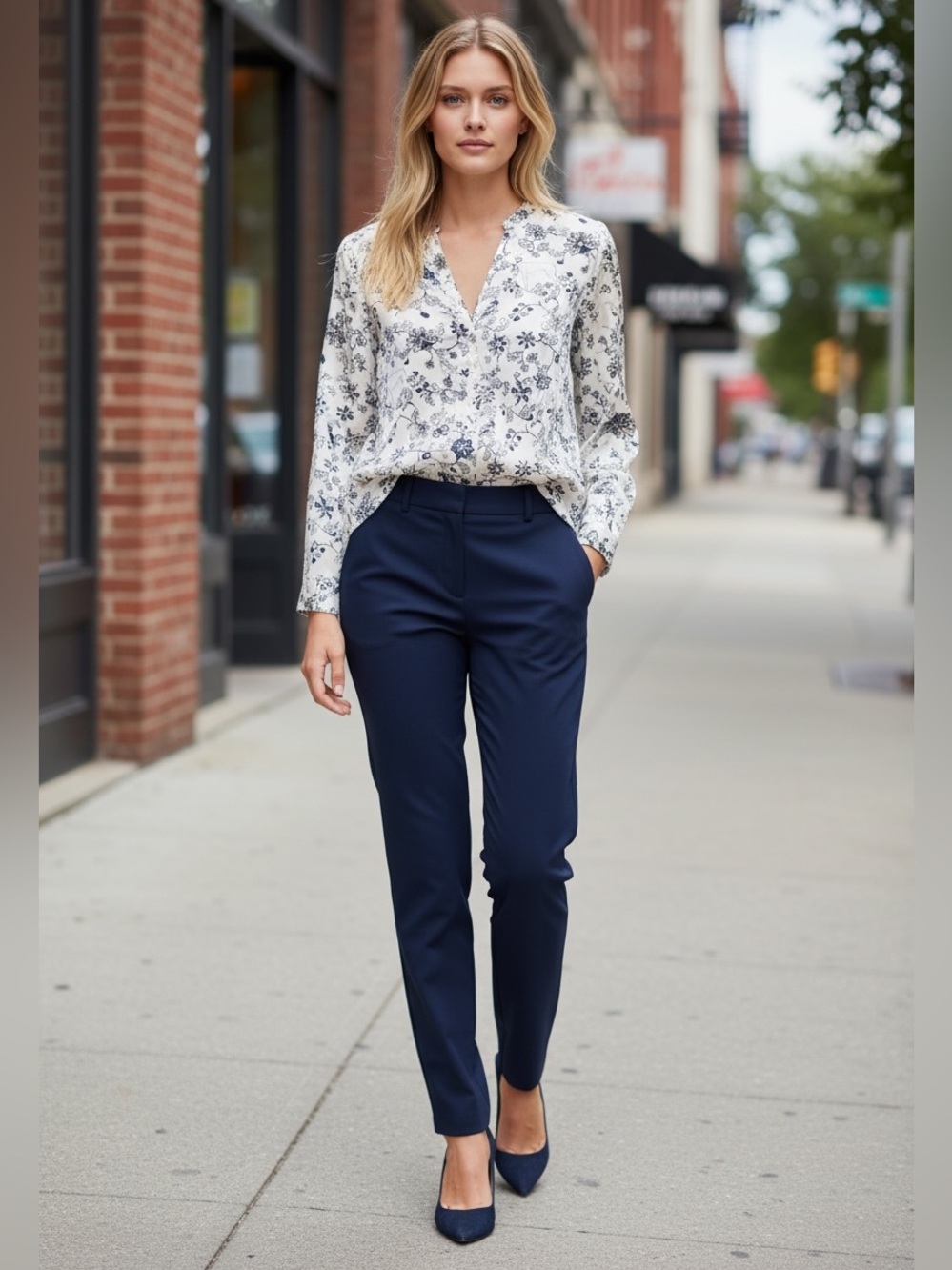 Club Monaco Silk Floral Blouse